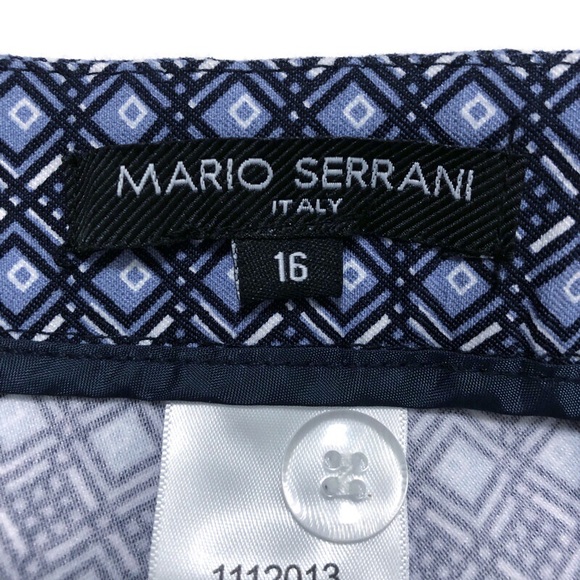 MARIO SERRANI Italy Blue & White Bermuda Shorts 16 - Picture 10 of 16